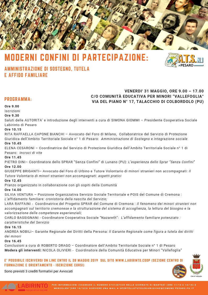 Moderni confini di partecipazione: amministrazione di sostegno, tutela e affido familiare